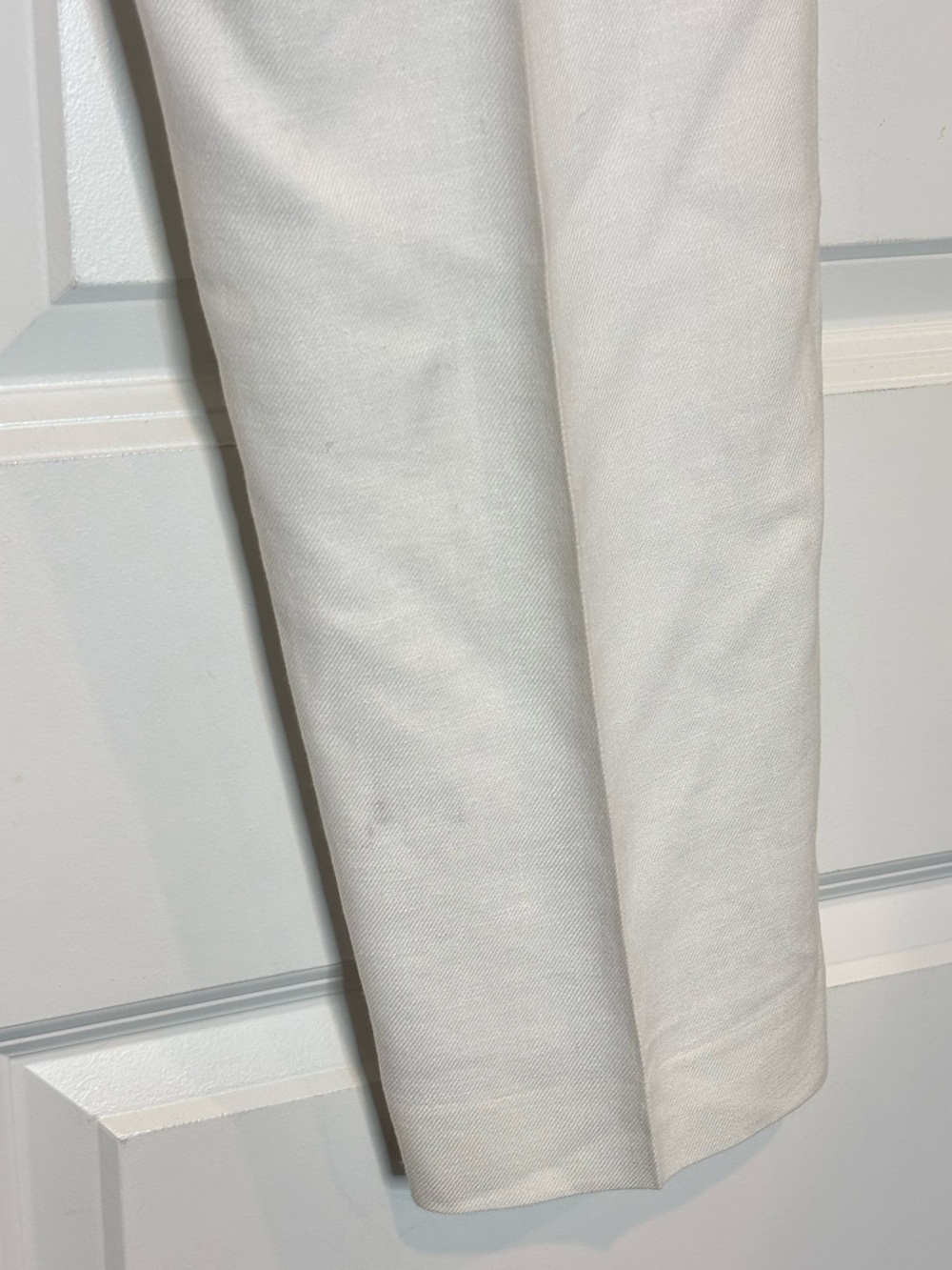 J. Crew Kate White Linen Blend Lined Straight Leg Pants 4 - Picture 9 of 14